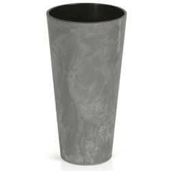 Tubus Slim Effect di plastica CON serbatoio colore Grigia scuro, 38,1 (altezza) x 20 (larghezza) x 20 (profondità) cm - Prosperplast precio