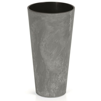 Tubus Slim Effect di plastica CON serbatoio colore Grigia scuro, 38,1 (altezza) x 20 (larghezza) x 20 (profondità) cm - Prosperplast