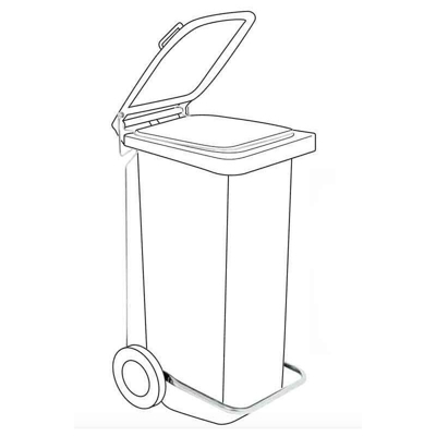 Kit Bidoni raccolta e smaltimento dei DPI Tipologia Pedale e Asta Bidone 80 lt Tipo Accessori