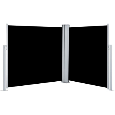 Tenda da Sole Laterale Retrattile Nera 120x600 cm - Nero - Youthup