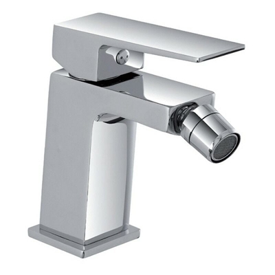 Miscelatore Bidet Squadrato Monocomando Cromo c/piletta Clic Clac