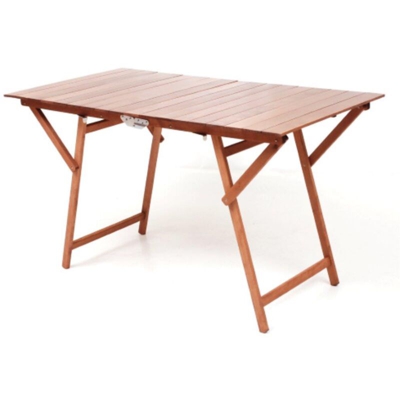 Tavolo Pieghevole color Noce o Legno Naturale Dimensione 70x140 cm colore Noce