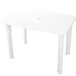 vidaXL Tavolo da Giardino Bianco 101x68x72 cm in Plastica - Bianco precio
