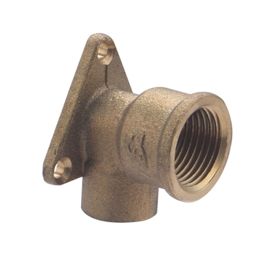 Raccordo a gomito in ferro/rame con flangia, ø16, F15x21 - Noyon&thiebault