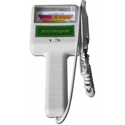 Tester dell'acqua - Scala del cloro: da 0.2 a 3.5 ppm - Scala del pH: da 5.5 a 9.0 ppm
