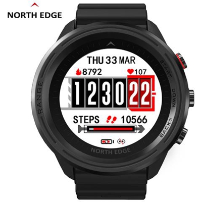 Smartwatch Gps Da Uomo Frequenza Cardiaca Multi Sport Impermeabile Altimetro Barometro Bussola Orologio Gps Per Andriod Ios | orologi Intelligenti (nero)