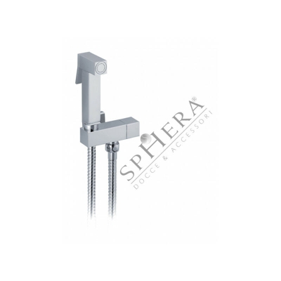 Set idroscopino quadro con doccia completo di rubinetto e flessibile da cm. 120 col. cromo marca SPHERA