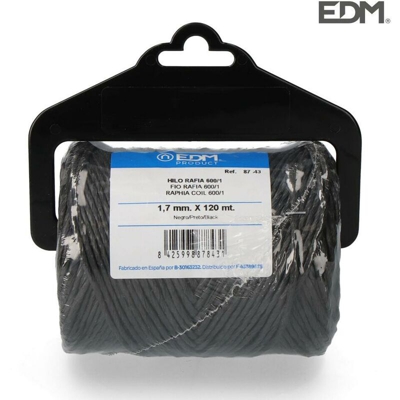 Filo di rafia 600/1 bobina 220 gm / 120mts nero 87843 - EDM