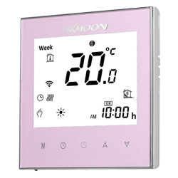 Asupermall - WiFi voce riscaldamento a pavimento digitale termostato - 16A Portata (1000 serie rosa) AC 95-240V un NTC sensore di linea di erogazione en oferta