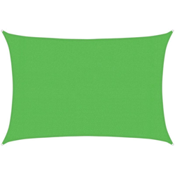 vidaXL Vela Parasole 160 g/m² Verde Chiaro 3x5 m in HDPE - Verde en oferta