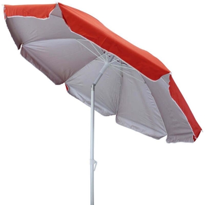 Ombrellone Spiaggia Nylon Protezione Uv Diametro 1,8 M Palo 0,32 M Per Campeggio Spiaggia Mare Piscina Giardino colore casuale