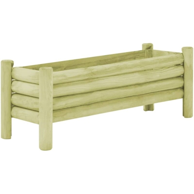 Fioriera da Giardino Legno di Pino Impregnato 120x40x42 cm - Verde - Vidaxl