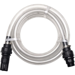 vidaXL Tubo di Aspirazione con Connettori 4 m 22 mm Bianco - Bianco precio