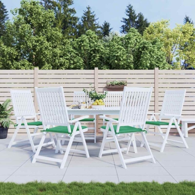 vidaXL Cuscini per Sedie da Giardino 6 pz Verdi 40x40x4 cm in Tessuto - Verde