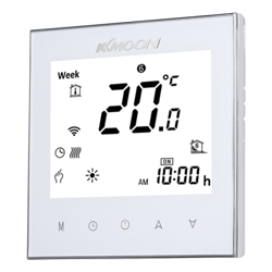 Asupermall - 16A voce portata WiFi piano digitale termostato riscaldamento (1000 Series bianco) AC 95-240V un NTC sensore di linea di erogazione precio
