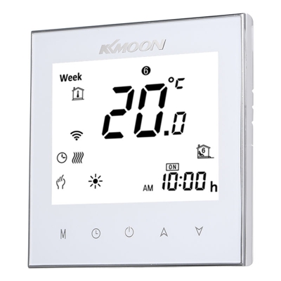 Asupermall - 16A voce portata WiFi piano digitale termostato riscaldamento (1000 Series bianco) AC 95-240V un NTC sensore di linea di erogazione