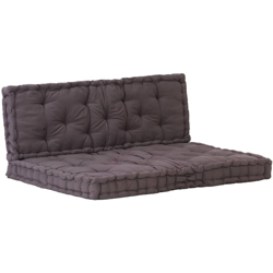 YOUTHUP Cuscini per Pallet e Pavimento 2 pz in Cotone Antracite - Grigio precio