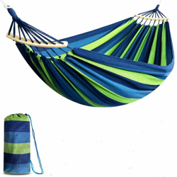 Foxtrade - AMACA SOSPESA IN TELA CON TENDICORDE IN LEGNO 200X100cm VERDE en oferta