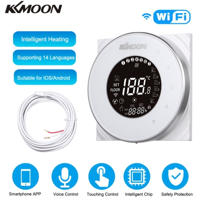 Asupermall - regolatore di temperatura di riscaldamento elettrico pavimento WiFi (6000 - 16A portata AC 95-240V NTC rilevare una linea di
