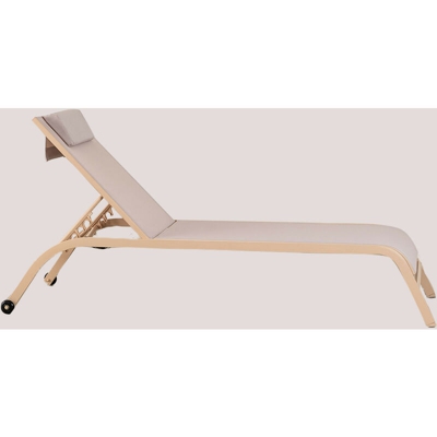 Lettino prendisole reclinabile con cuscino Therys Mousse viola Poliestere - Acciaio - Sklum