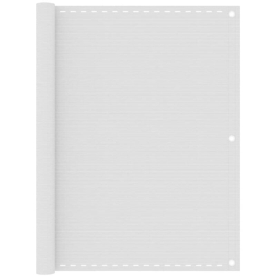Paravento da Balcone Bianco 120x500 cm in HDPE - Bianco - Vidaxl