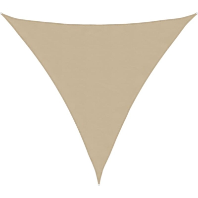 vidaXL Parasole a Vela Oxford Triangolare 3,6x3,6x3,6 m Beige - Beige