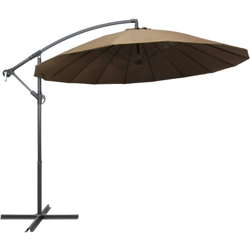 vidaXL Ombrellone a Sbalzo Grigio Talpa 3 m Palo in Alluminio - Marrone en oferta