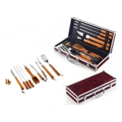 Ompagrill - Barbecue Set12 Utensili Inox Radica
