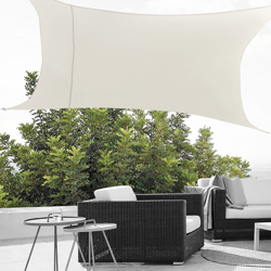 [en.casa] - Tenda a Vela Parasole Oscurante Protezione Raggi UV e Vento Impermeabile Rettangolare 2m x 3m Color Sabbia en oferta