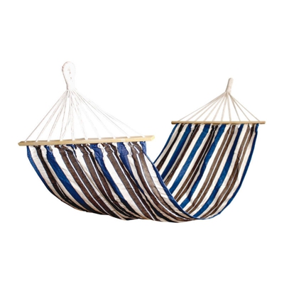 Amaca singola in polycotton 200x80 con bastoni in legno giardino dondolo cotone