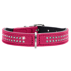 Collare per cani Hunter Diamond Petit rosa scuro/nero - Tg. 27: circonferenza 20-24 cm x H 16 mm características