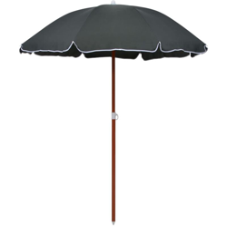 Ombrellone con Palo in Acciaio 180 cm Antracite - Antracite - Vidaxl precio