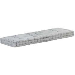 vidaXL Cuscino per Pallet e Pavimento in Cotone 120x40x7 cm Grigio - Grigio precio