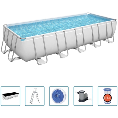 Bestway Piscina Fuori Terra Power Steel Rettangolare 19281 L - Bianco