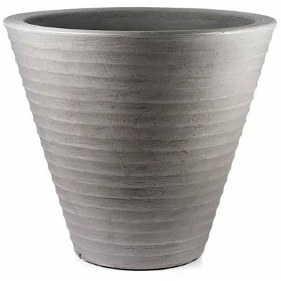 Vaso tondo Africa classic per fiori e piante, in resina, da esterno e giardino. -DIAM 80 x H 69 cm / Cappuccino