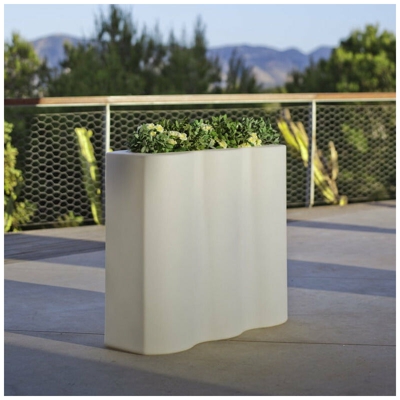 Vaso rettangolare colore OPAQUE BIANC - Moovere