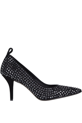 Embellished suede pumps