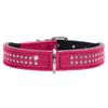 Collare per cani Hunter Diamond Petit rosa scuro/nero - Tg. 24: circonferenza 17-21 cm x H 16 mm
