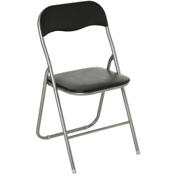 Ac-déco - Sedia pieghevole da cucina nera 44x44x79,5cm en oferta