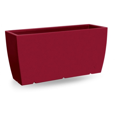 Cassetta rettangolare in resina 'Genesis' 70 cm. Rosso Oriente