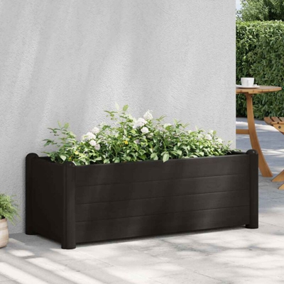 Letto Rialzato da Giardino in PP Antracite 100x43x35 cm - Antracite - Vidaxl