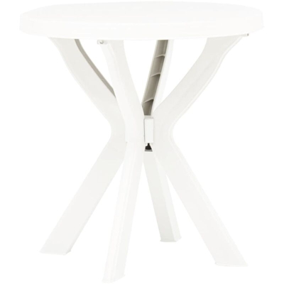 vidaXL Tavolo da Bistrot Ø70 cm in Plastica Bianco - Bianco