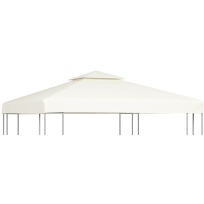 Telo Impermeabile Ricambio per Gazebo 310g/m² Bianco Crema 3x3m - Bianco - Vidaxl