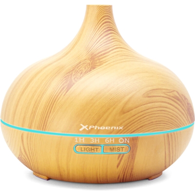 Umidificatore a ultrasuoni phoenix zen o2 - 400ml - silenzioso - fino a 6 ore - led 7 colori - telecomando