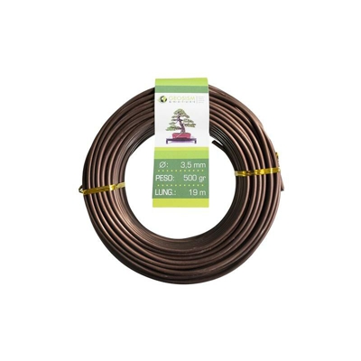 Filo di alluminio ramato (alluminio-ramato) Geotools 3,5 mm per bonsai, 500 gr, 19 m