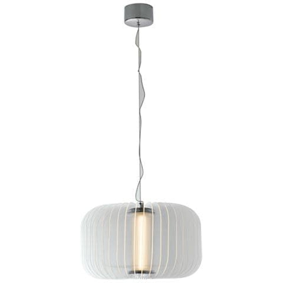 LED-HUAYRA-S45 - Lampadario sospeso a led di forma circolare e di colore bianco 21,6 watt