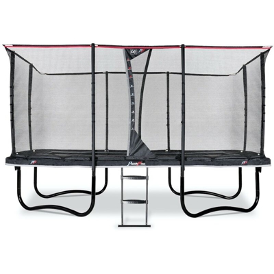 Exit - SOLO TRAMPOLINO Tappeto elastico da giardino rettangolare 275x458cm con rete di sicurezza - nero. Per ragazzi e adulti