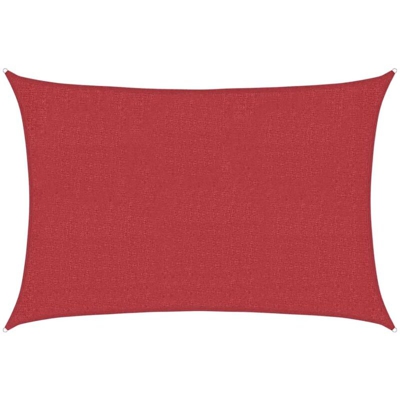 Vela Parasole 160 g/m² Rossa 2x2,5 m in HDPE - Rosso - Vidaxl