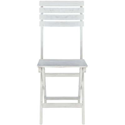 Milani Home - Sedia In Legno Di Acacia Bianca Per Esterno Giardino Portico Ristorante Bar Hotel Albergo Agriturismo