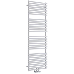 Hudson Reed Magera Scaldasalviette Moderno di Design Verticale - Termoarredo Bagno con Attacchi Centrali - Acciaio Bianco - 407W - 1520 x 500mm en oferta